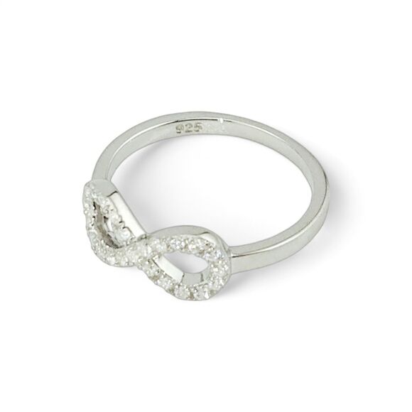Sterling Silver Infinity CZ Ring - Picture 6 of 6
